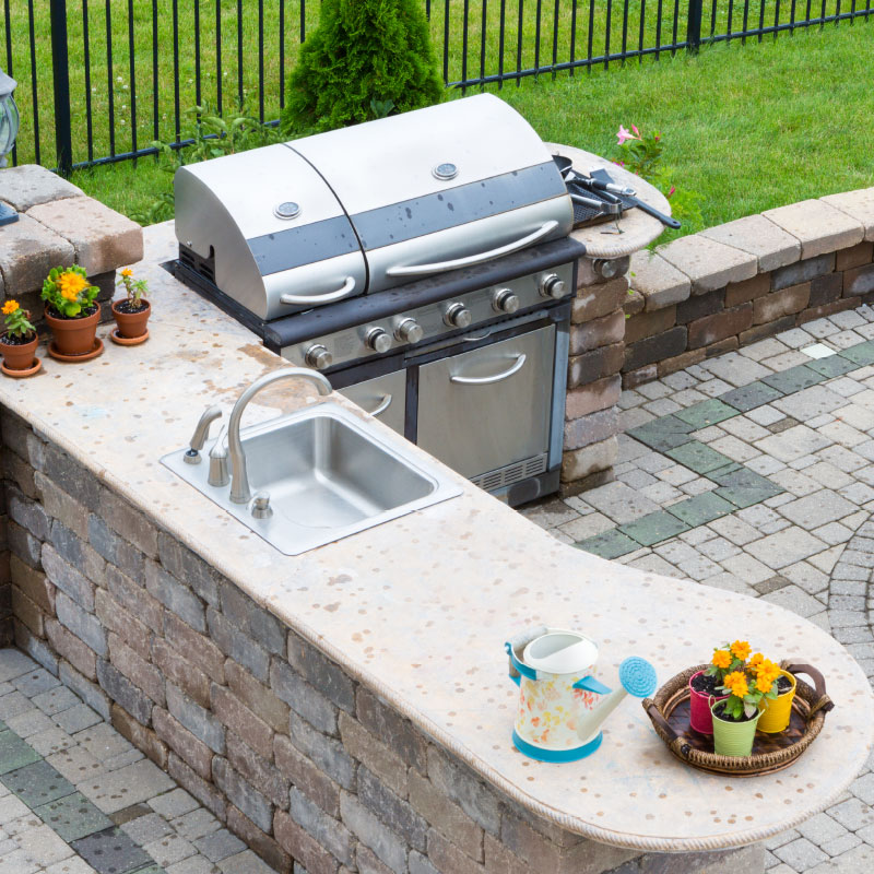 Entertain with a custom outdoor kitchen